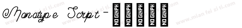 Monotype Script字体转换